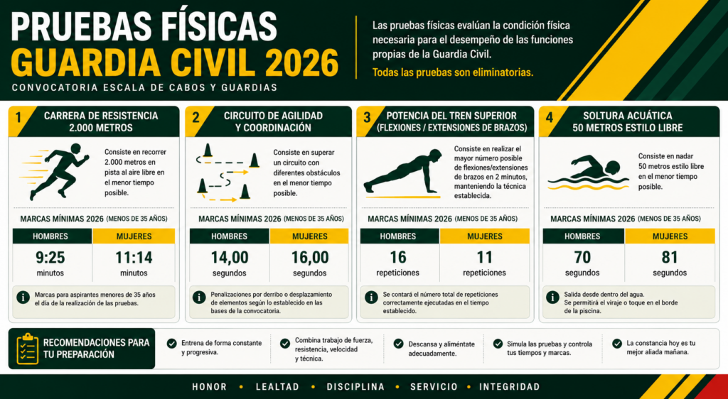 Pruebas físicas Guardia Civil